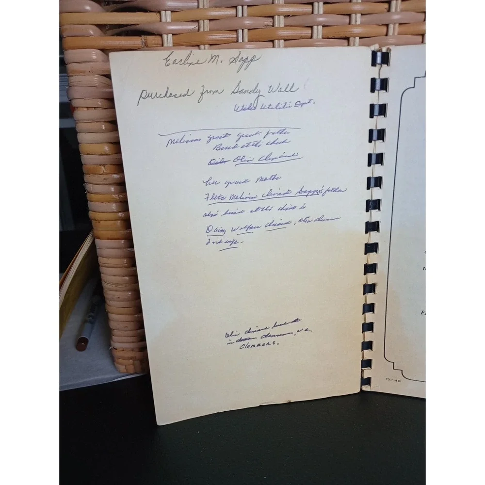 Fraternity Church Of The Brethren Winston-Salem, NC Cookbook Spiral 1980 Dunkers